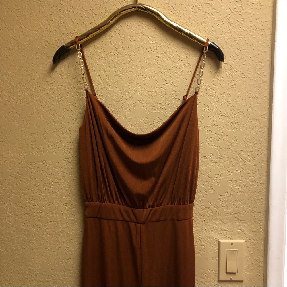 NWT Jason Wu Cowl Neck Brown Emmett Jumpsuit Sz. XS - Picture 6 of 9